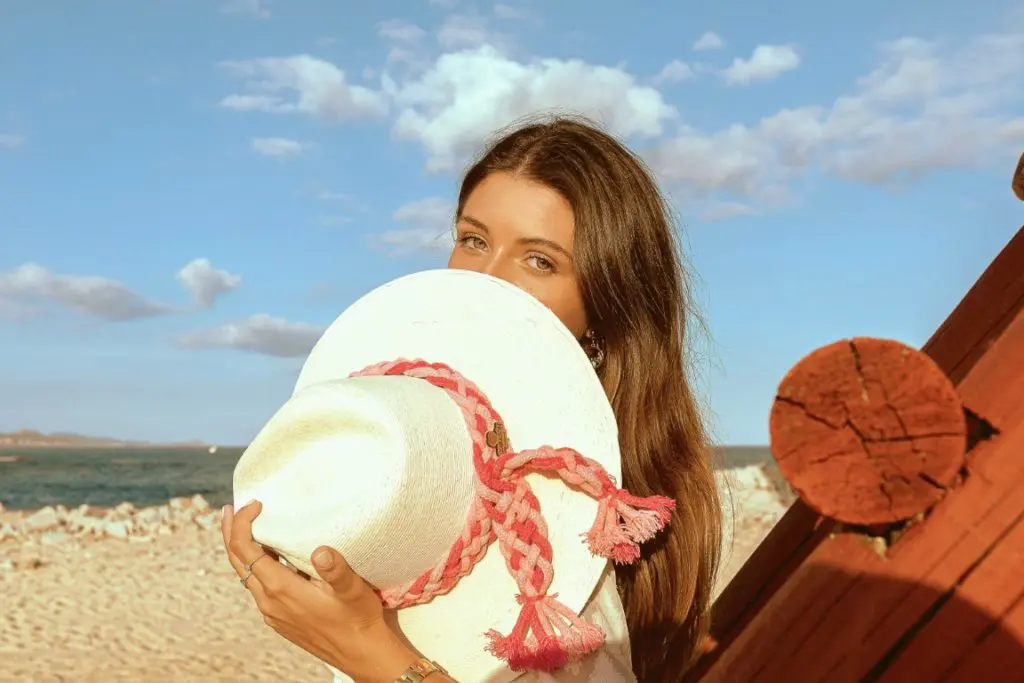 Corazon Playero's Napili Pink Braid straw hat. 