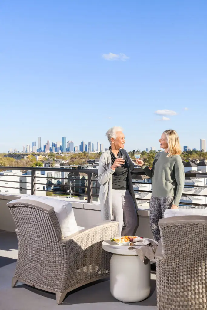 The Watermark at Houston Heights brings views from its rooftop patios that you really can't see anywhere else. (Photo by Heather Durham Photography)