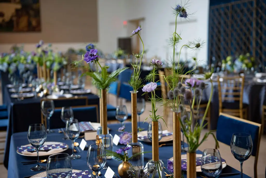 Lavish jewel tones dressed the table. (Photo by Tamytha Cameron Smith and Simon Luna of The Mamones LLC)