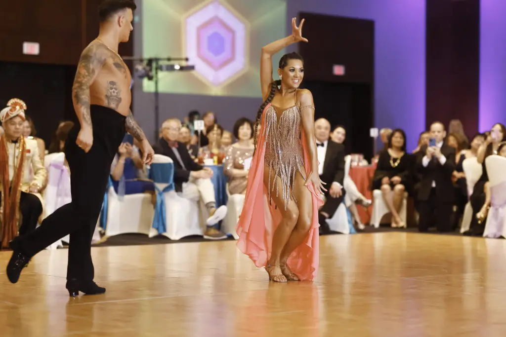 Competing dancers at the APAHA 30th anniversary gala Stephan Golubovic and Christine Ho (Photo by Quy Tran)