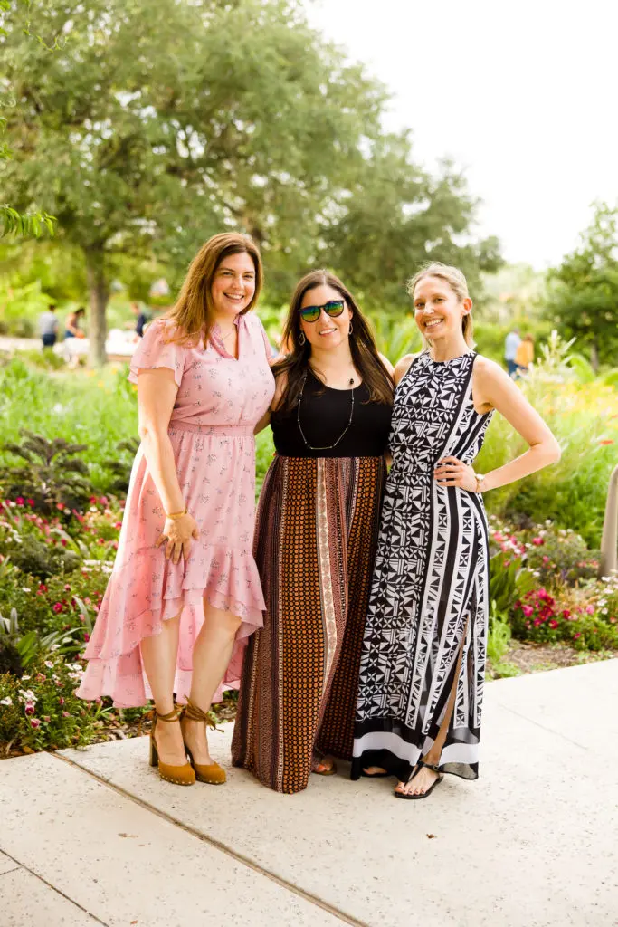 Tara Lawrence, Ashley Castle-Carpenter, Megan Scheffer at The Secret Garden Party at Houston Botanic Garden