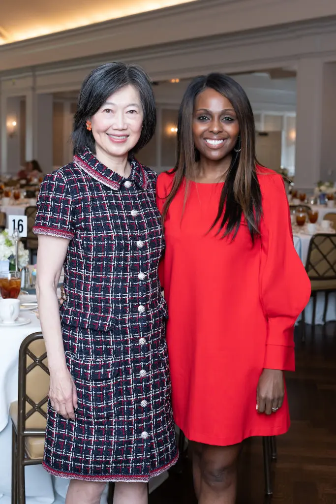Emerge's Build the Village luncheon chairs Ann Chao & Mia Mends (Photo by Daniel Ortiz)