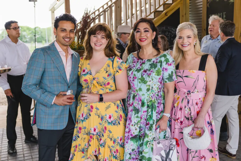 Aashish & Erin Parekh, Alice Mao, Tammie Johnson at the Recipe for Success Delicious Alchemy Banquet at Hope Farms (Photo by Daniel Ortiz)