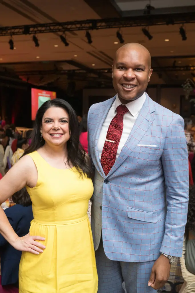 Adriana Mendez, Travis Torrence at the Latin Women's Initiative 20th anniversary luncheon (Photo by Jacob Power)