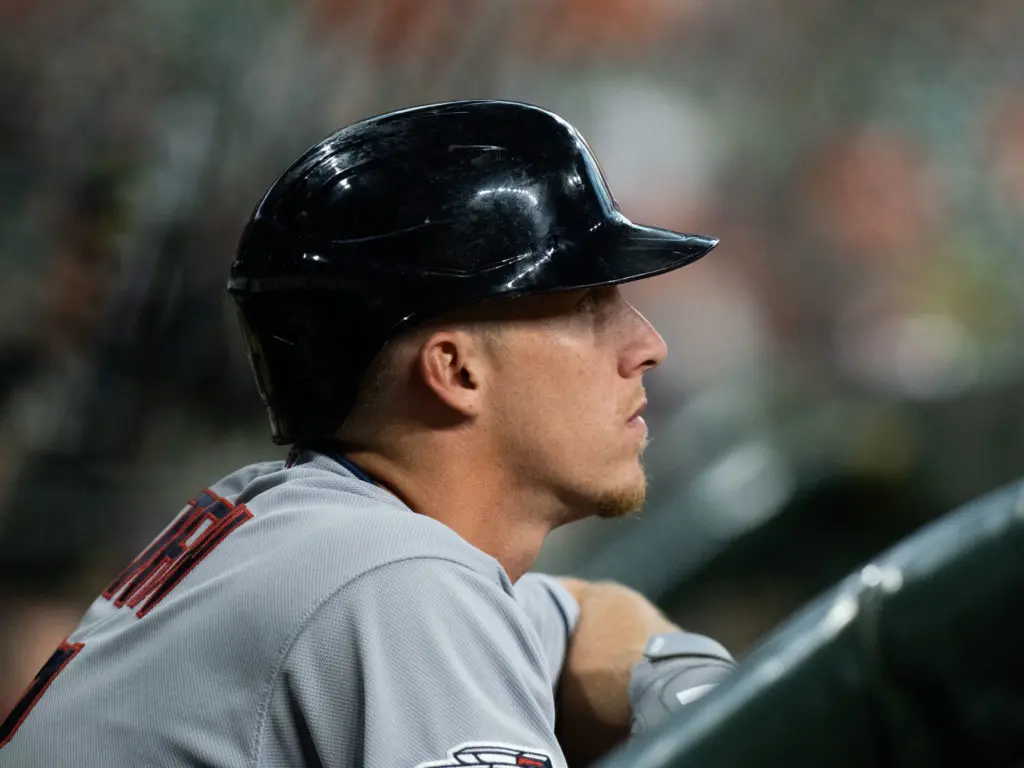 Former Astro Myles Straw is a major base stealing threat for the Cleveland Guardians. (Photo by F. Carter Smith)