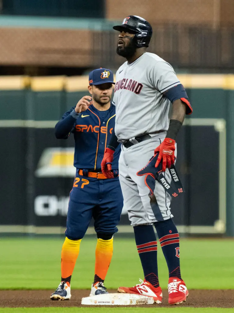Franmil Reyes is a big man and Jose Altuve is not. But Altuve has the Astros rolling again. (Photo by F. Carter Smith)