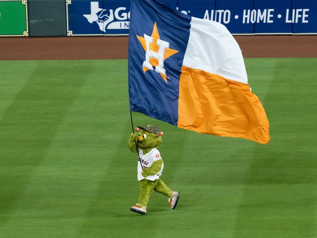 Orbit always brings plenty of energy to Minute Maid Park. (Photo by F. Carter Smith)