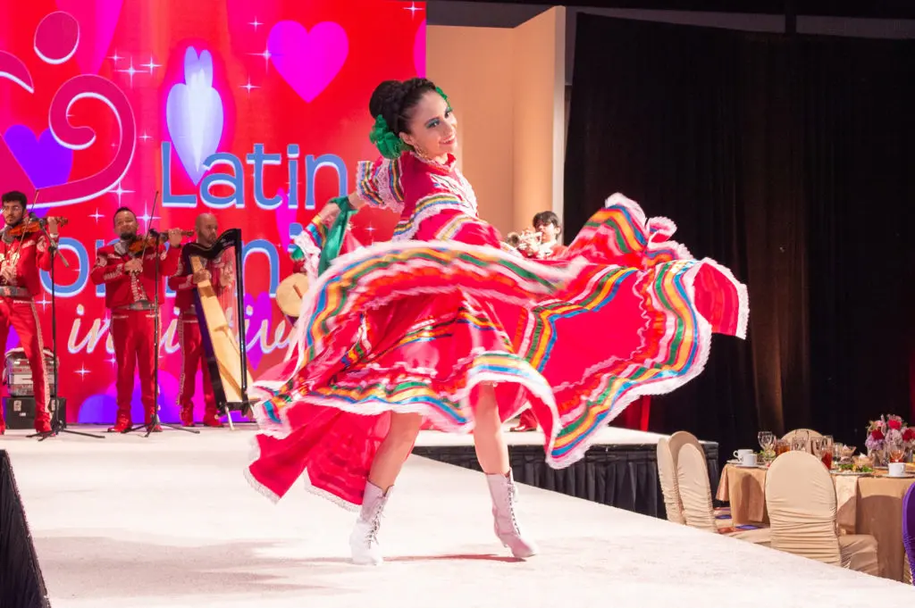 Ambassadors International Ballet Folklorico performs at the Latin Women's Initiative 20th anniversary luncheon (Photo by Jacob Power)