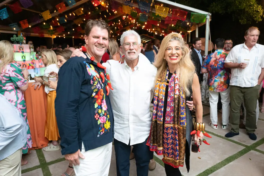 Bill Baldwin, Dr. Jim Muntz, Sofia Adrogué at Legacy's Cinco de Mayo fundraiser (Photo by Daniel Ortiz)