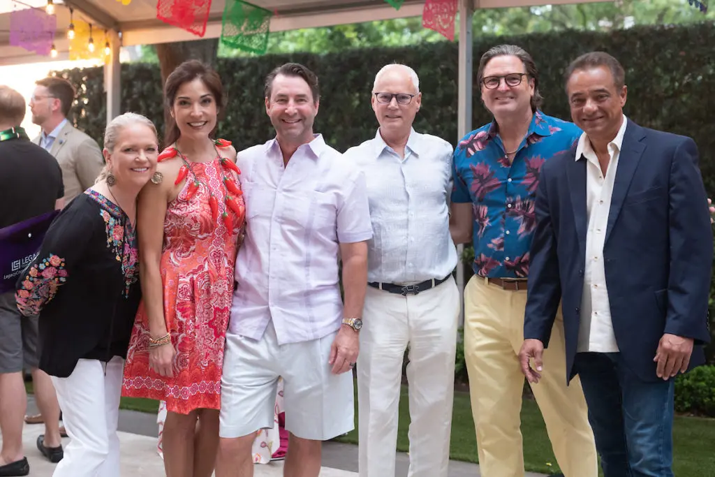 Chree Boydstun, Lisa Foronda Harper & Greg Harper, Tripp Cater, Gary Hammett, Mike Medina at the Cinco de Mayo fundraiser (Photo by Daniel Ortiz)