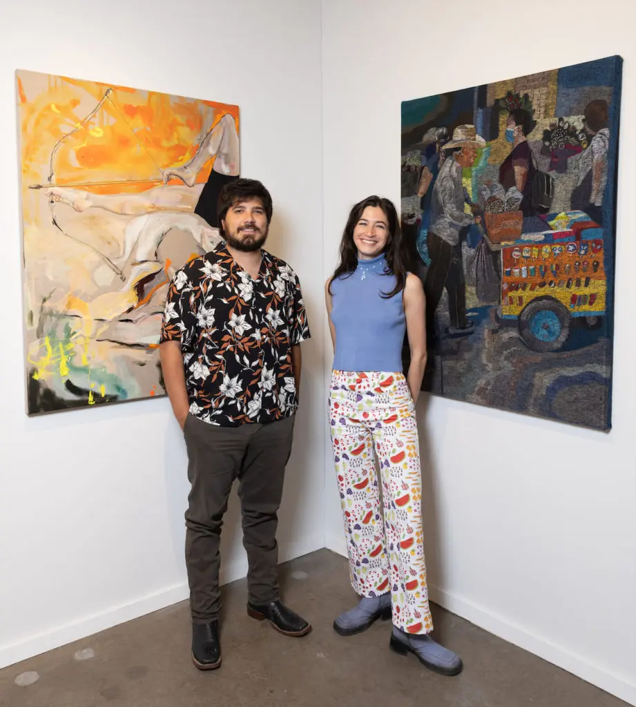 Ricky Morales, Meredith Williams (gallerists at Martha's Contemporary) (Photo by Exploredinary)
