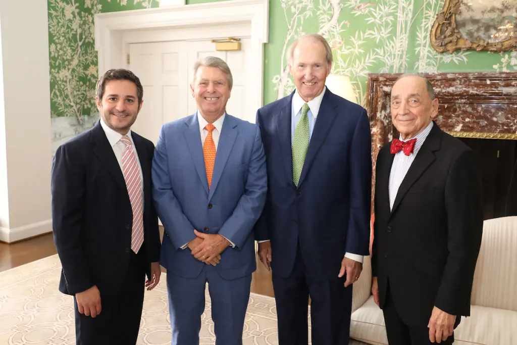 Dr. John Cangelosi, Joe Cleary, Jim Crownover, Dr. Stanley Appel at the Men of Distinction luncheon (Photo by Priscilla Dickson)