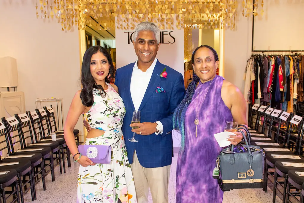 Dr. Shetal Amin, Dr. Kishan Dwarakanath, Tenea Sanders at The Art of Healing Foundation event at Tootsies (Photo by Jacob Powers)