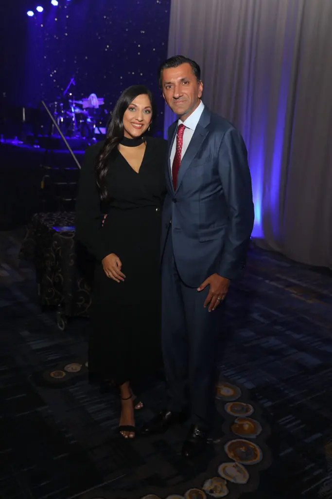 Dr. Sippi & Ajay Khurana at the Lyndon Baines Johnson Moral Courage Award dinner (Photo by Priscilla Dickson)