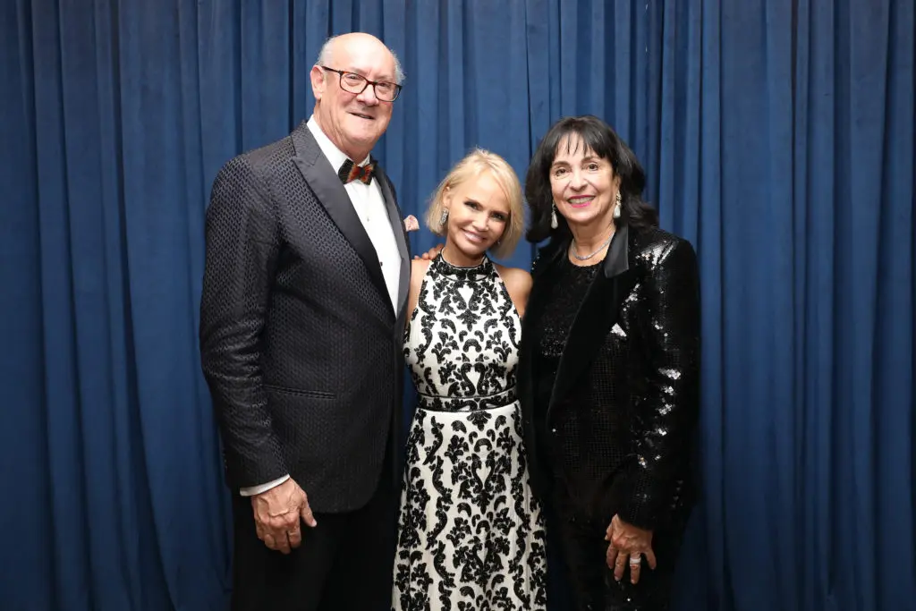 Ken Kades, Kristin Chenoweth, Mady Kades at the Lyndon Baines Johnson Moral Courage Award dinner (Photo by Priscilla Dickson)