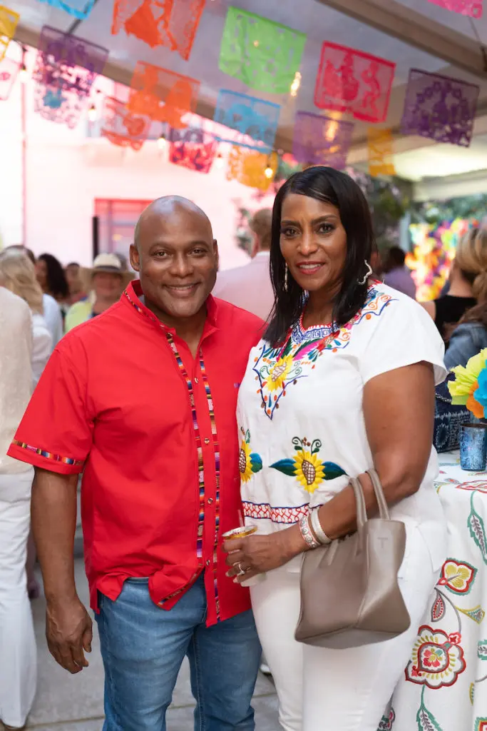 Houston Police Chief Troy Finner, Gail Brown at Legacy Community Health's Cinco de Mayo fundraiser (Photo by Daniel Ortiz)