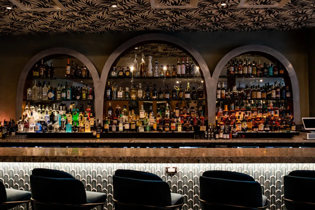 A close-up of the Hamsa Restaurant's Bar. Located at 5555 Morningside, it's named for the five fingered hand symbol that brings protection, peace and prosperity.  (Photo by Kirsten Gilliam)