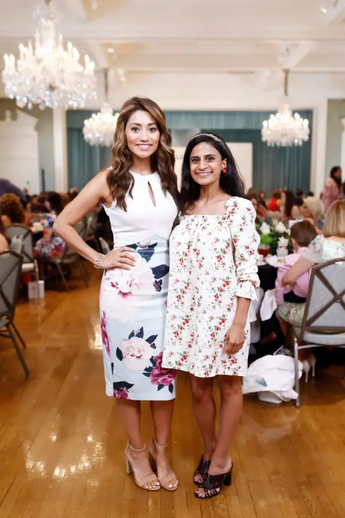 KTRK Channel 13 morning anchor Rita Garcia, KTRK Channel 13 reporter Pooja Lodhia guests at the LCA Houston International Mother’s Day luncheon salute (Photo by Quy Tran)
