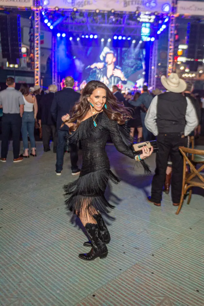 Joanna Marks at the Cattle Baron's Ball at Minute Maid Park