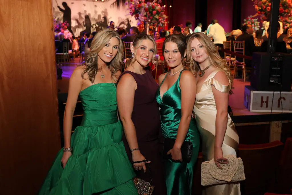 Kamilah Todd, Hannah Thomas, Nicole Goulet, Evan Rottet at the Houston Symphony Wine Dinner and Collector's Auction (Photo by Priscilla Dickson)