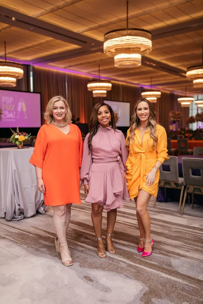 Kate Rose Marquez, CEO of WiNGS; Annika Cail, Event Co-Chair; Stephanie Seay, Event Co-Chair (photo by Beckley)