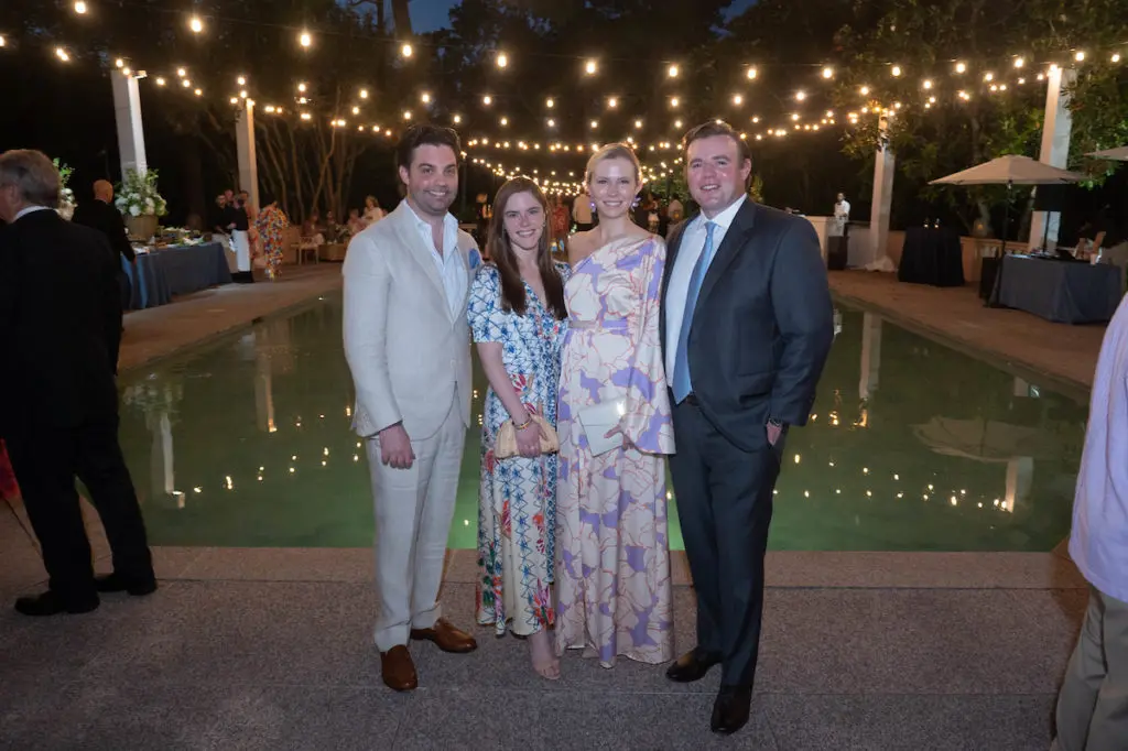 Keefer & Laura Lehner, Kristen & Taylor Landry at the Rienzi Spring Party (Photo by Wilson Parish)