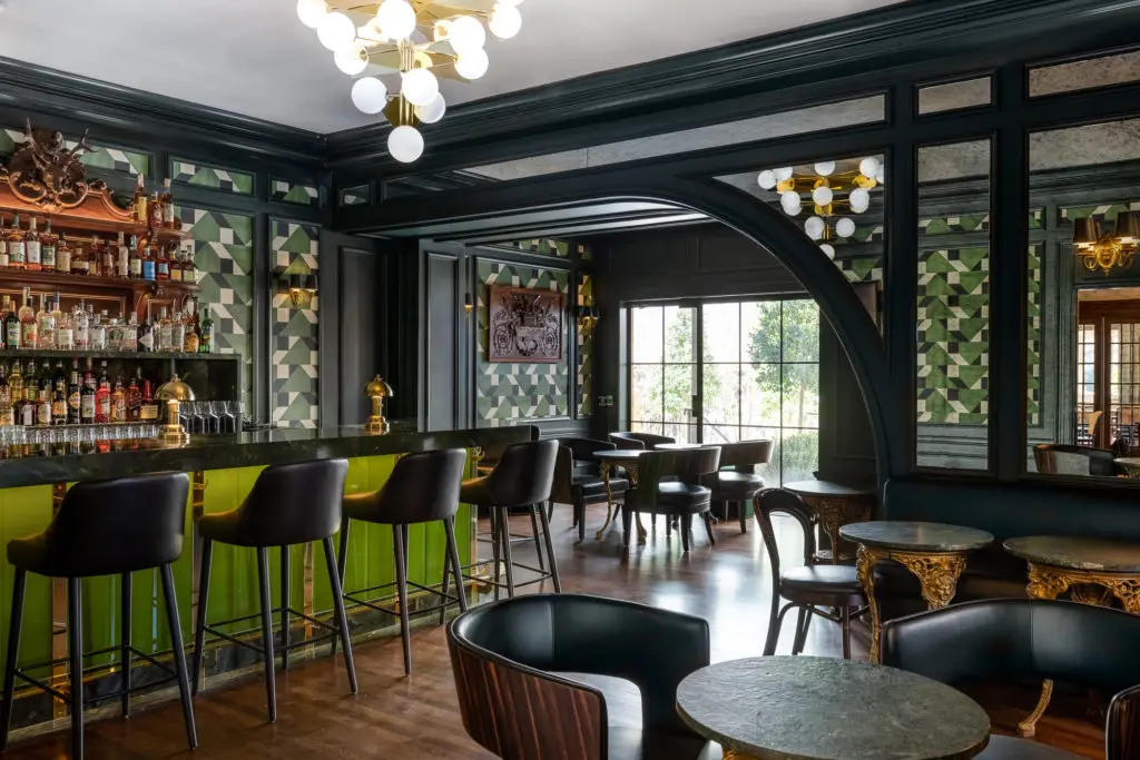 The swank Bar No. 3 at La Colombe D'Or. (Photo by Rebecca Wright)