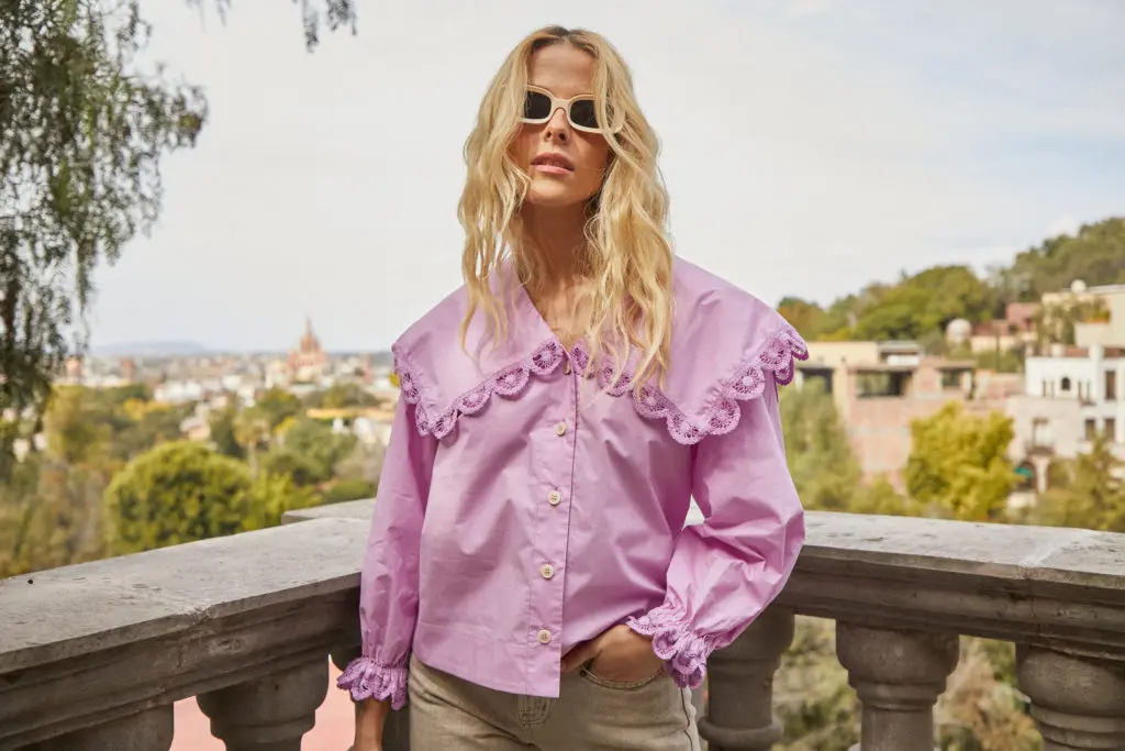Hunter Bell NYC Marley Top in Sweet Lavender