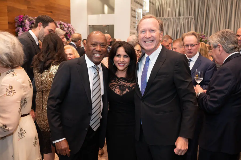 Mayor Sylvester Turner, Maria & Neil Bush at the dinner announcing Margaret Alkek Williams' legacy gift to Houston Ballet.