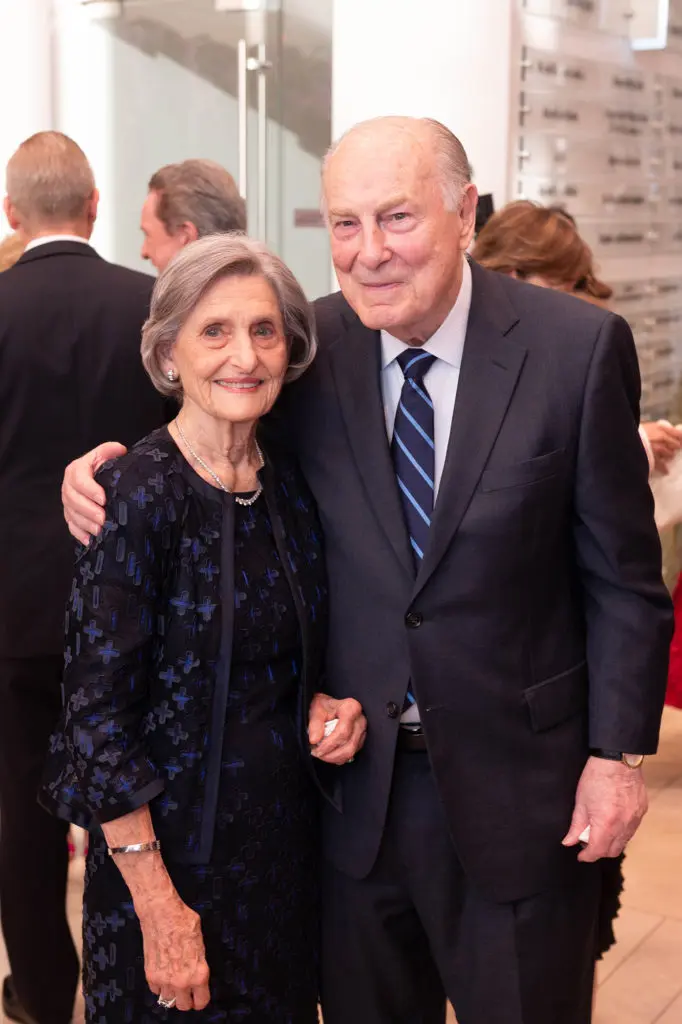 Houston Ballet patrons Melza & Ted Barr at the Houston Ballet dinner.