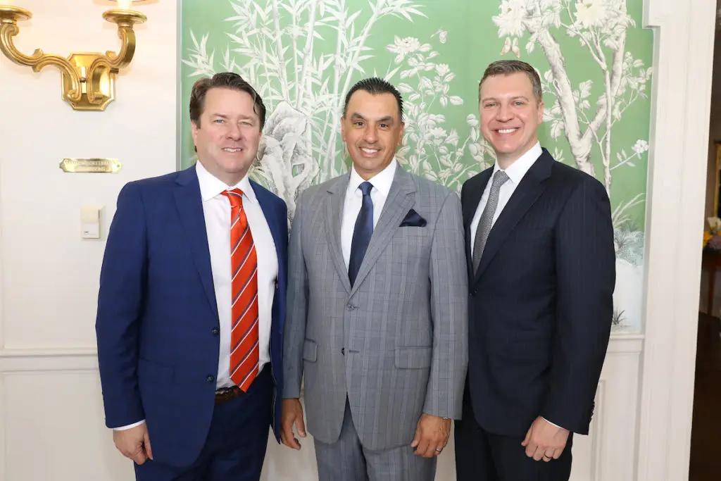 Michael Mithoff, Dr. Devinder Bhatia, Jonathan Ayre at the Men of Distinction luncheon (Photo by Priscilla Dickson)
