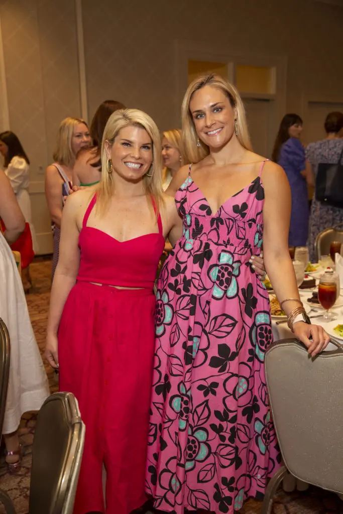 Natalie Kirkin, Jennifer Ban at the Arms Wide Adoption Services luncheon (Photo by Jenny Antill)