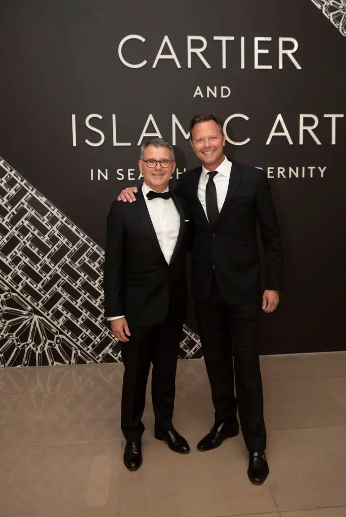 Pierre Rainero, director of image, style and heritage at Cartier International; Brendan McGuire, PNC regional president for North Texas (Photo by Tamytha Cameron Smith and Simon Luna of the Mamones LLC) 