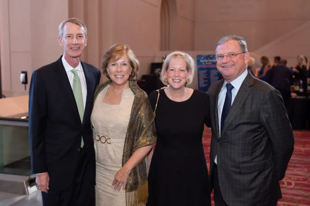 Brett & Anne Hamilton, Frankie Winfield, Doug Kelly at the Covenant House Texas Night of Broadway Stars (Photo by Wilson Parish)