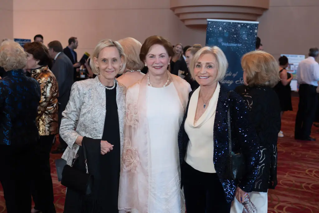 Carol Dehan, Susan Padon, Sally Easterling at the Covenant House Texas Night of Broadway Stars (Photo by Wilson Parish)
