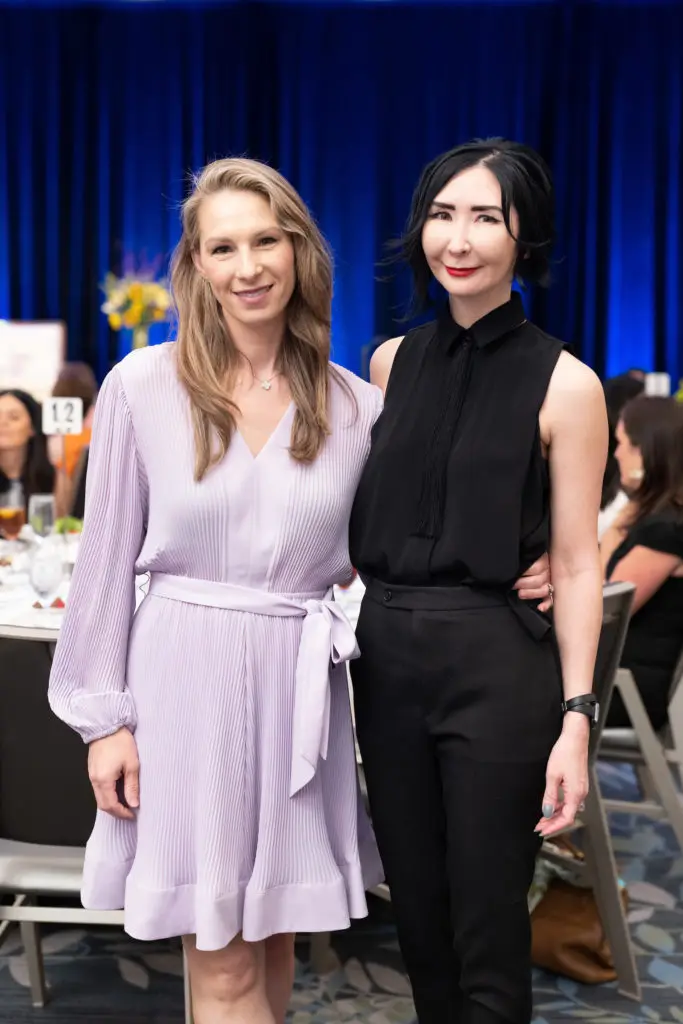 Dr. Rachel Ellsworth, Carrie Brandsberg-Dahl at the CanCare Survivors Luncheon (Photo by Daniel Ortiz)