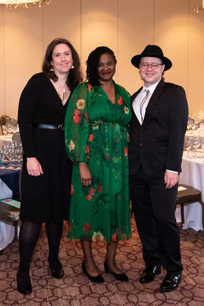 Readers Isle McElroy, Niki Herd, Justin Jannise at the 2022 Inprint Poets and Writers Ball  (Photo by Michelle Watson, CatchLightGroup.com)
