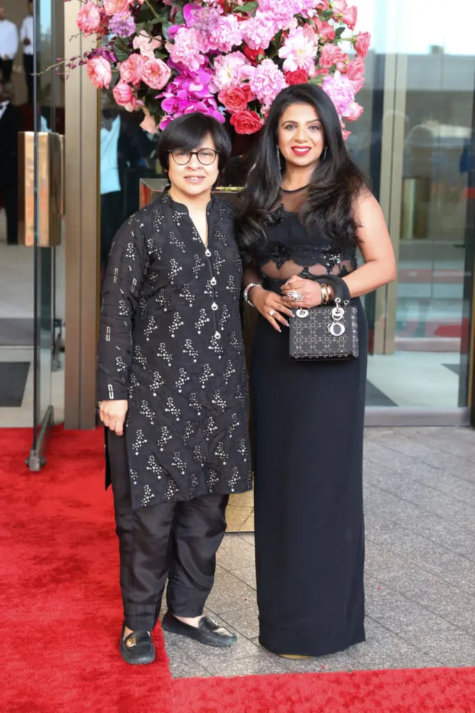 Rosemin Premji, Farida Abjani at the Houston Symphony Wine Dinner and Collector's Auction (Photo by Priscilla Dickson)