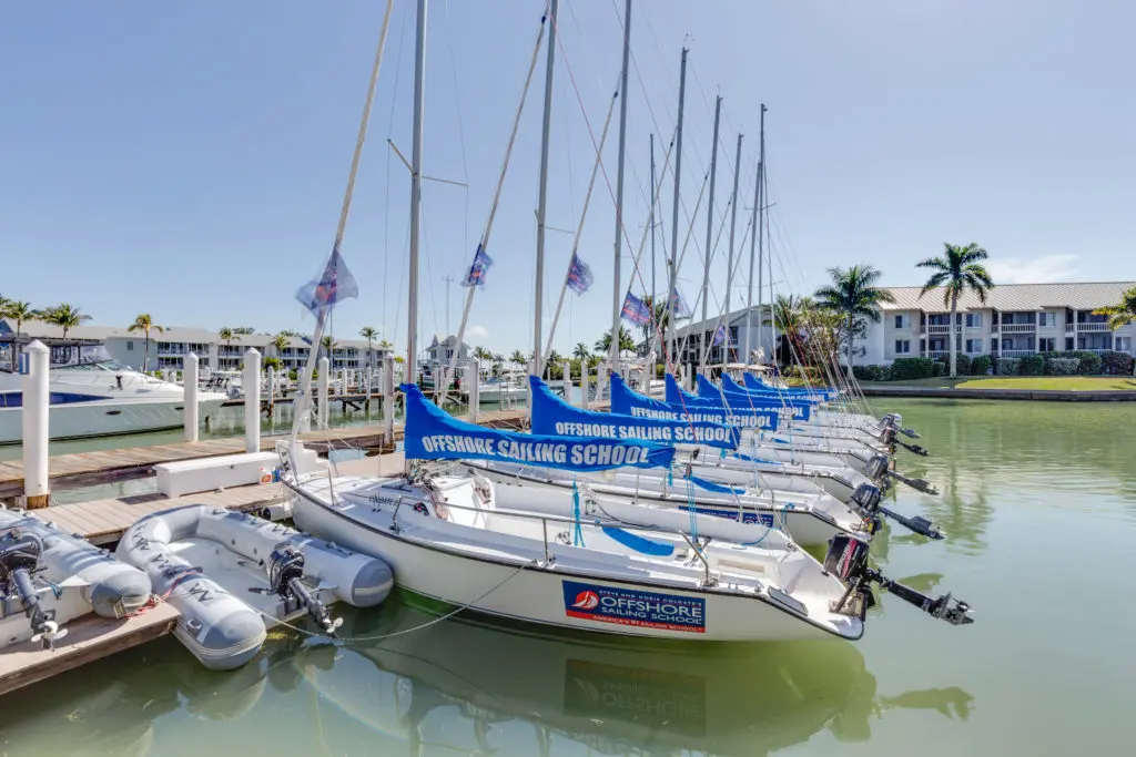 Colgate Offshore Sailing School at the South Seas Island Resort Marina. 