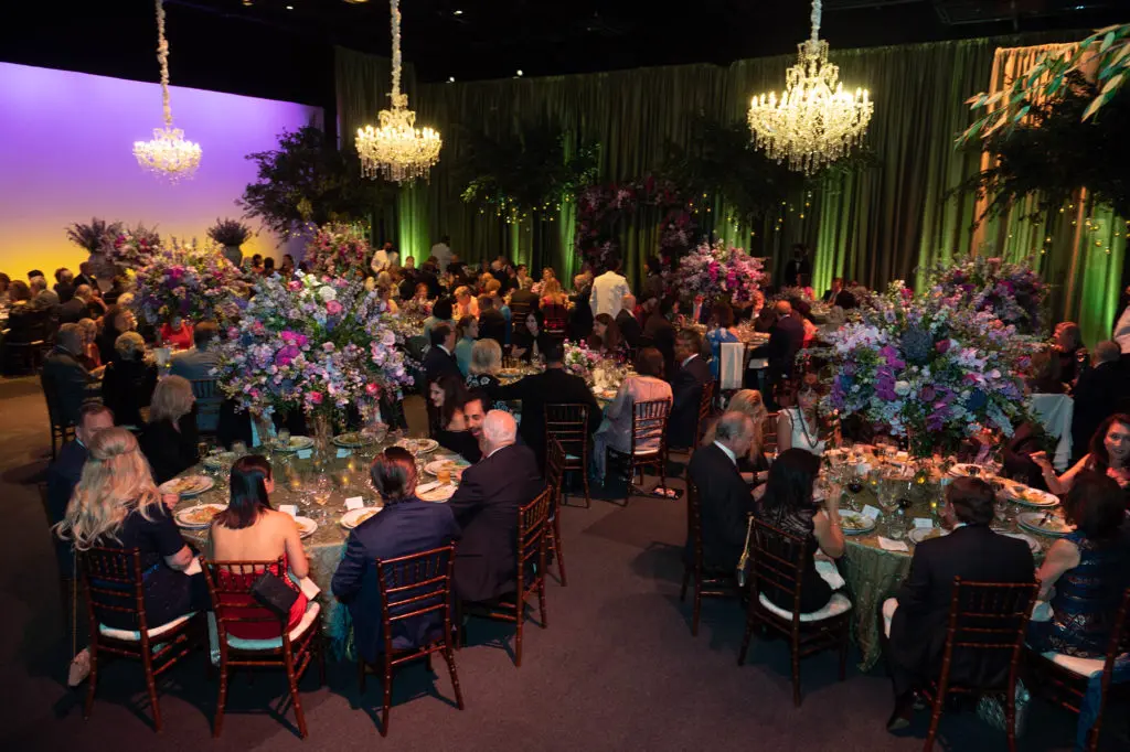 Richard Flowers and The Events Company transformed Houston Ballet's black box theater into a dreamy dining salon for the dinner announcing Margaret Alkek Williams' gift to Houston Ballet.