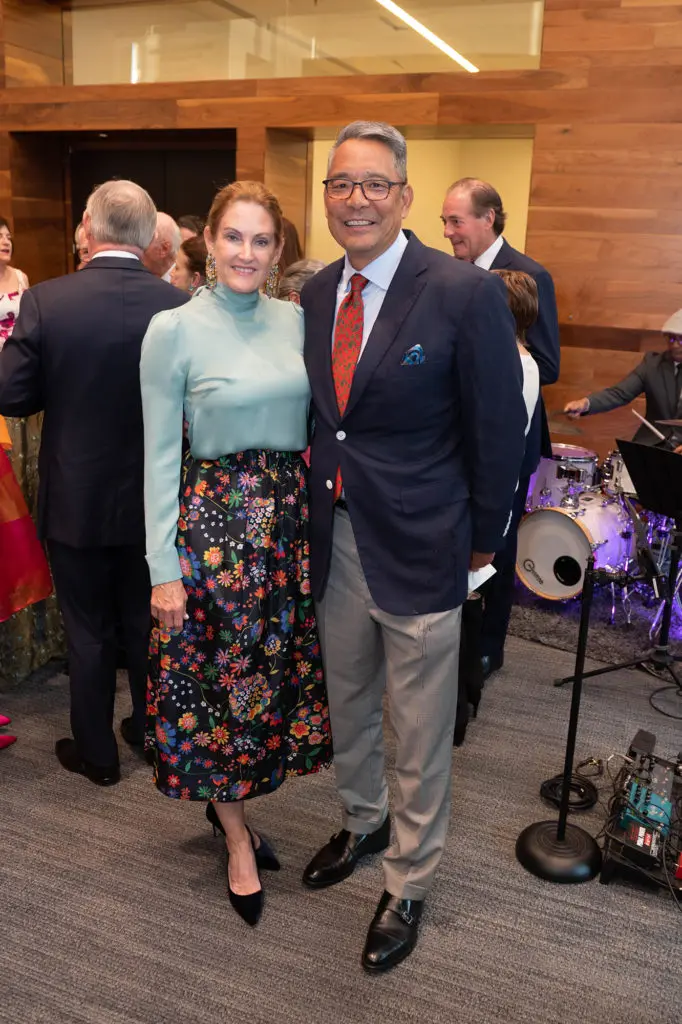 Stephanie & Frank Tsuru at the dinner honoring Margaret Alkek Williams for her $10 million gift to Houston Ballet.