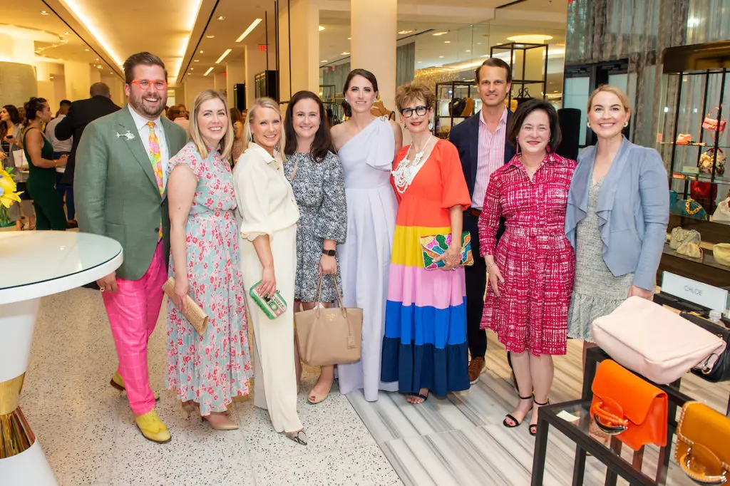 Taylor Kidd, Julie Rauth, Cathleen Fishel, Ashley Dillard, Dr. Annamaria Macaluso Davidson, Linda Kuykendall, Brandon Davidson, Anne Neeson, Rebecca Harris at The Arts of Healing Foundation event at Tootsies. (Photo by Jacob Powers)