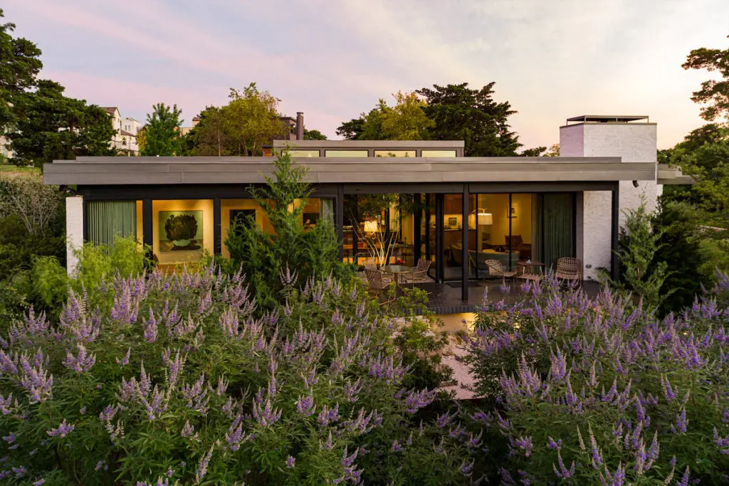 Outdoor spaces were designed by Christa McCall of Paper Kites Studio. (Photo by Stephen Karlisch and Robert Tsai)