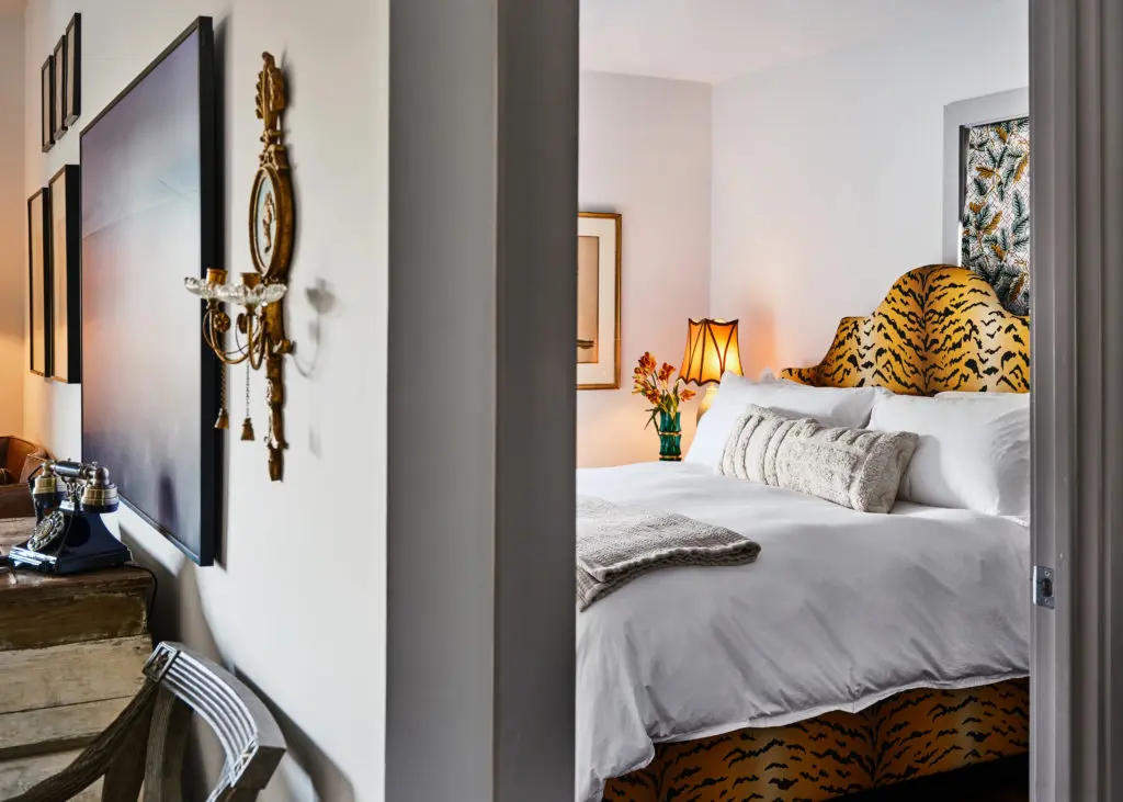 One of two bedrooms inside the Priscilla apartment. (Photo by Stephen Karlisch)