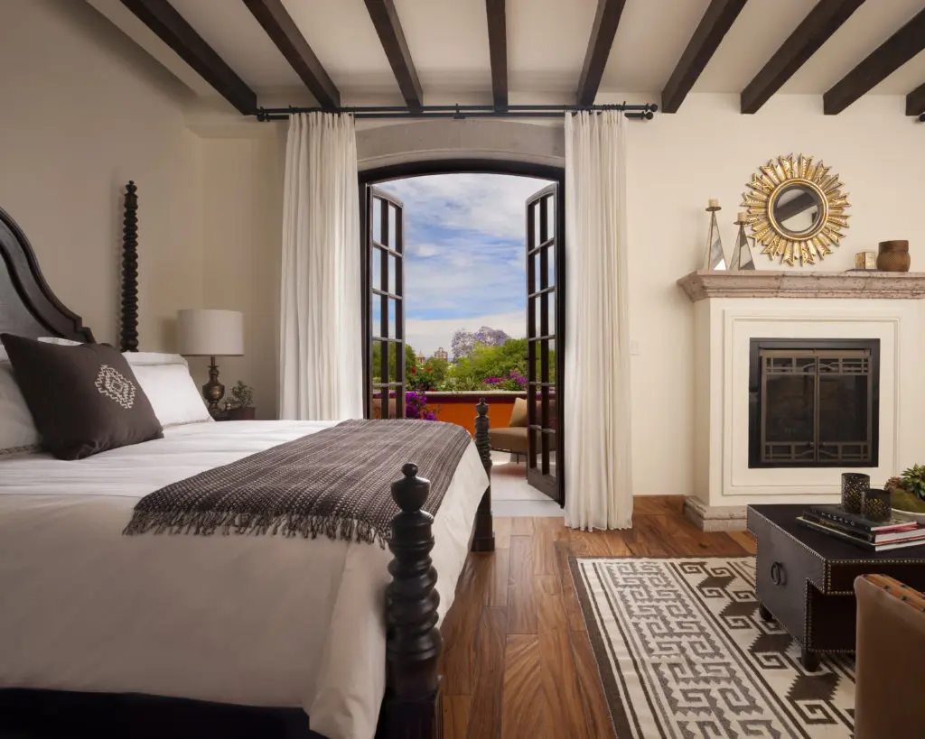 The hacienda style rooms at Rosewood San Miguel de Allende are filled with luxury amenities and authentic colonial decor. (Photo Courtesy of Rosewood San Miguel de Allende)