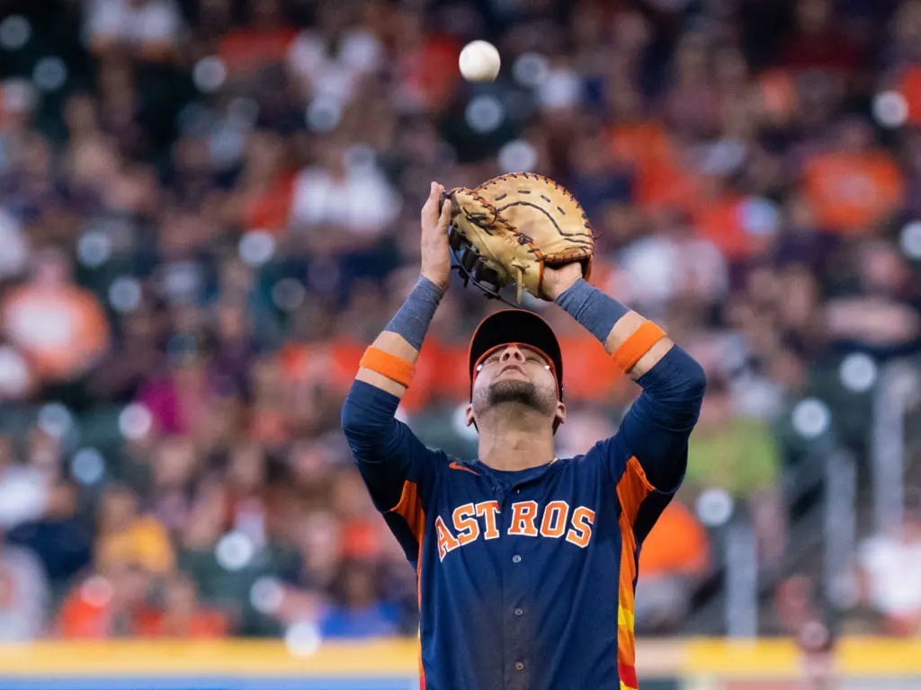 Yuli Gurriel gives the Astros plenty of defense and winning experience at first bae. (Photo by F. Carter Smith)