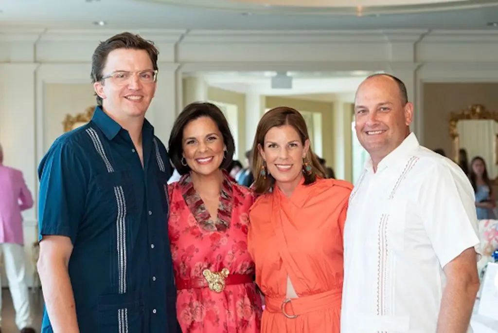 Vita Living 40th anniversary dinner chairs Drew & Kristen Perrin, Courtney & John Anderson (Photo by Anthony Rathbun)
