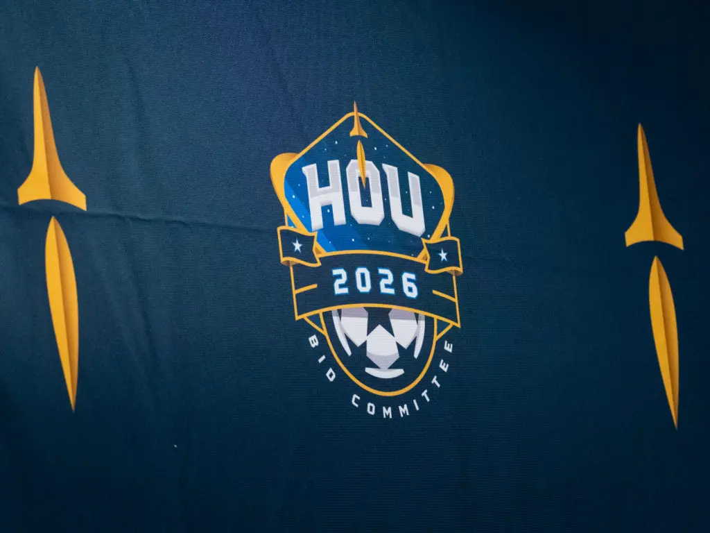 Houston's World Cup logo will get plenty of play in the next four years,  (Photo F. Carter Smith)