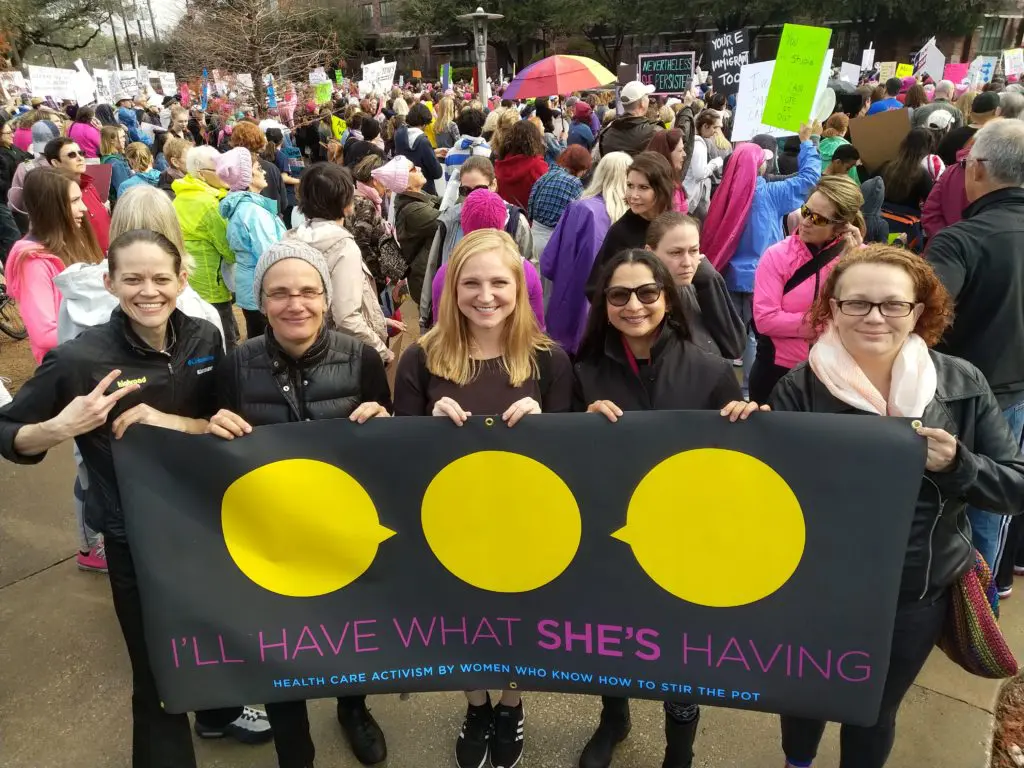 I'll Have What She's Having members rally for The 1973 Project. (Photo by Emily Jaschke)