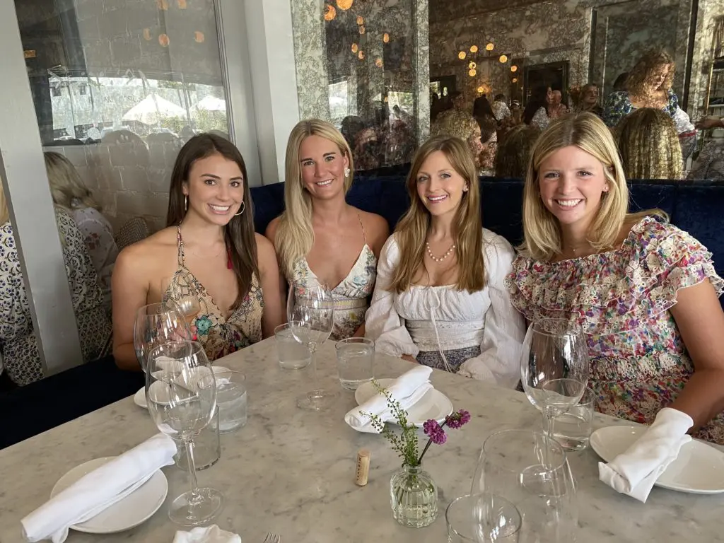 Kirby Matocha, McClary Snow, Caroline Weatherly, Danielle Rothchild at the Brasserie 19 Rosé All Day bash. (Photo by Shelby Hodge)